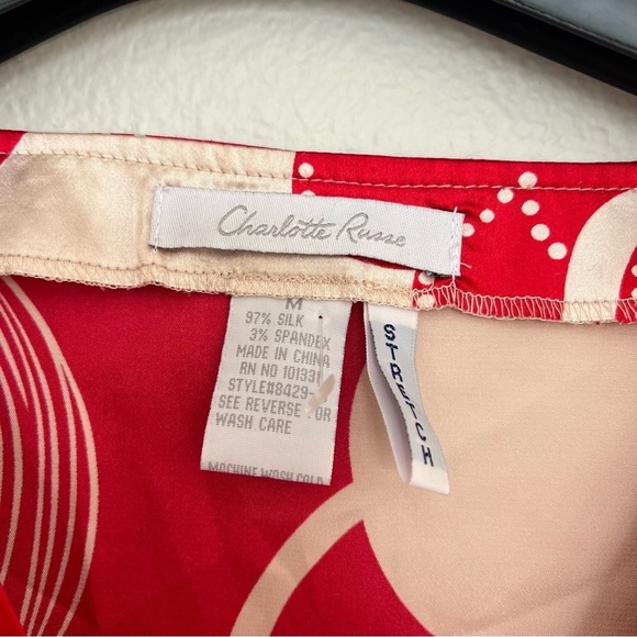 Vintage Y2K Charlotte Russe Silk Babydoll Top – 90s, 2000s, Kimono, Japanese - Picture 7 of 12